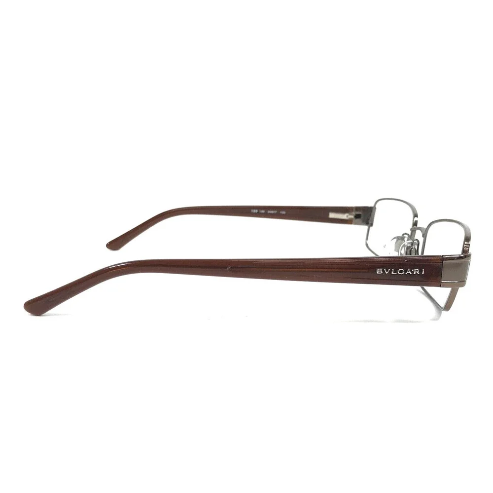 Bvlgari Eyeglasses Frames 189 138 Titanium Brown Rectangle Wire Rim 54-17-135